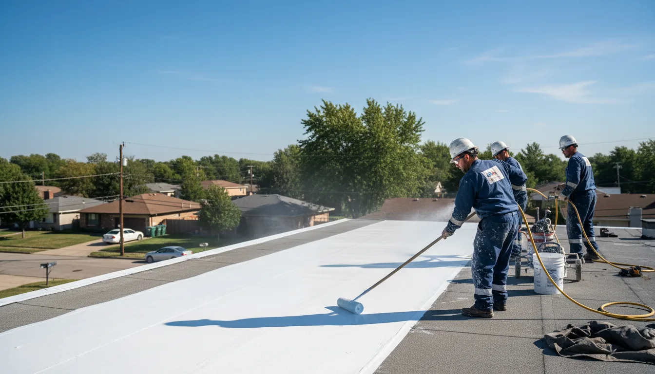 Commercial roof coating in Attica, NY near me